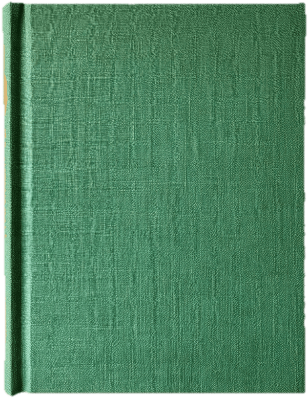 A green clothbound hardcover stamped in gold foil reading Understudy, tagged with a red Exhibit A sticker, resting on a sworn affidavit of authorship